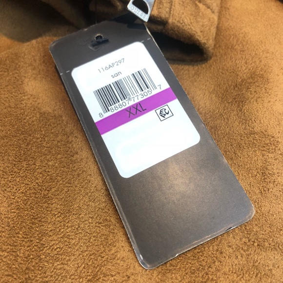 GUESS Faux Suede Motorcycle Jacket Size XXL New - Picture 7 of 8